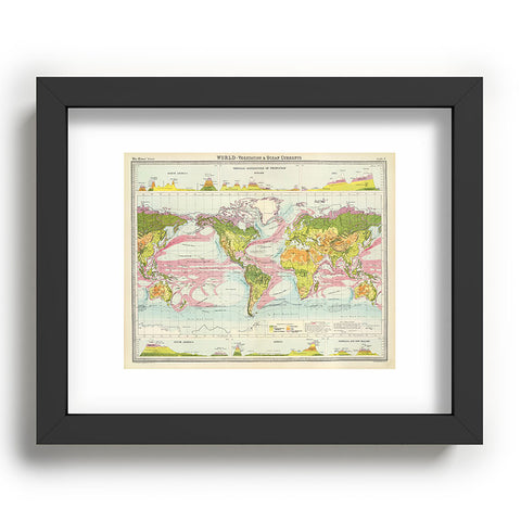 Adam Shaw World Map of Mother Nature Recessed Framing Rectangle