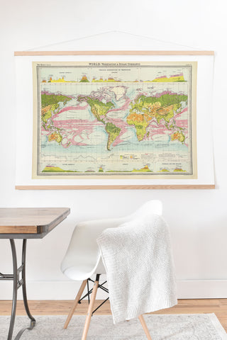 Adam Shaw World Map of Mother Nature Art Print And Hanger