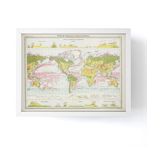 Adam Shaw World Map of Mother Nature Framed Mini Art Print
