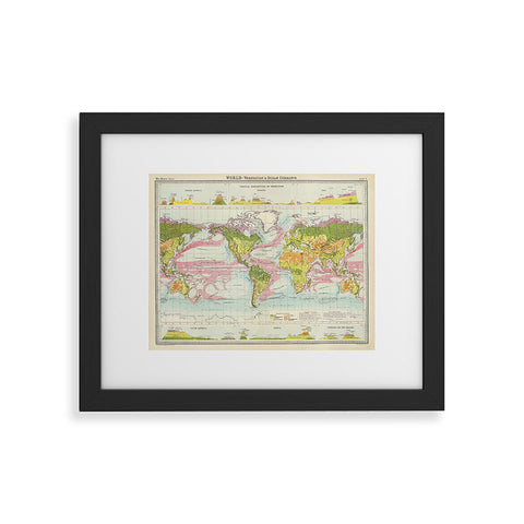 Adam Shaw World Map of Mother Nature Framed Art Print