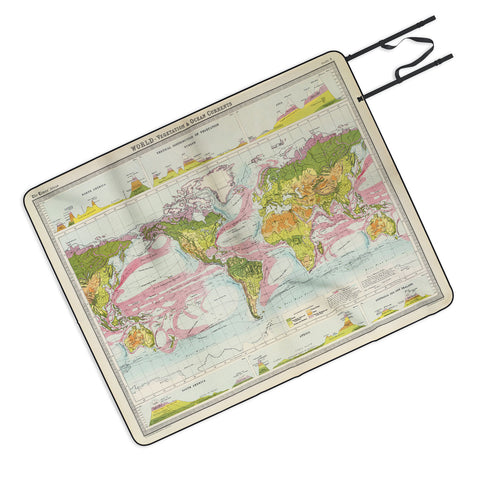 Adam Shaw World Map of Mother Nature Picnic Blanket