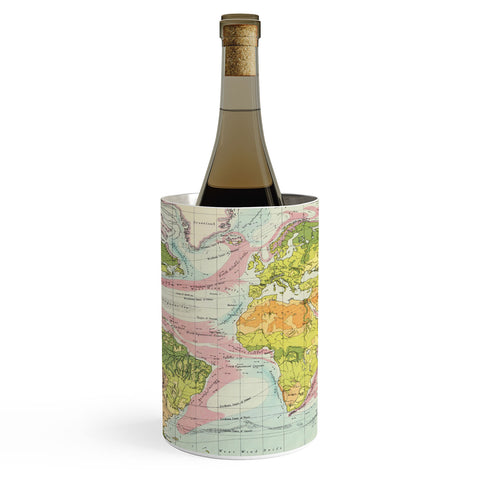 Adam Shaw World Map of Mother Nature Wine Chiller