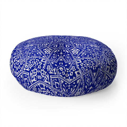 Aimee St Hill Amirah Blue Floor Pillow Round