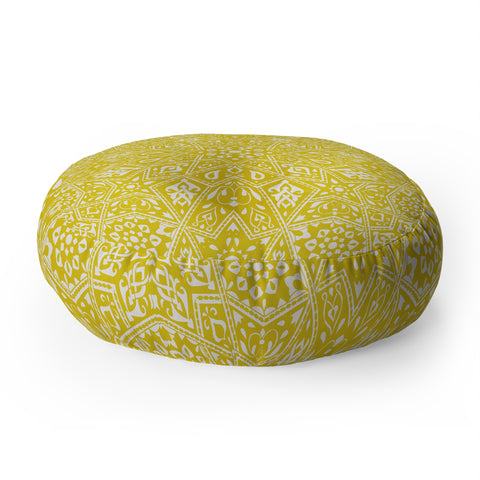 Aimee St Hill Amirah Yellow Floor Pillow Round