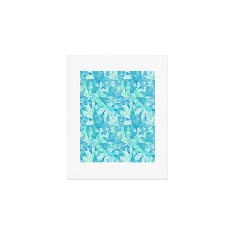 Aimee St Hill Aqua Leaves Art Print