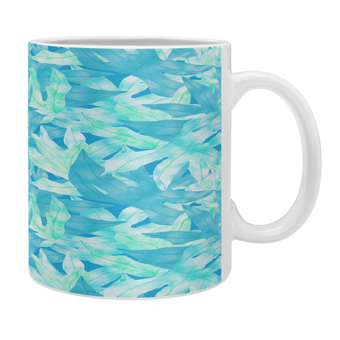Aimee St Hill Aqua Leaves Coffee Mug