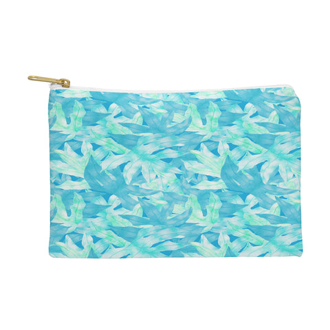 Aimee St Hill Aqua Leaves Pouch