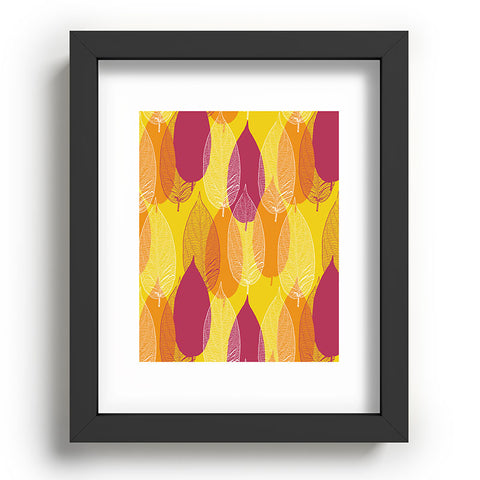 Aimee St Hill Big Leaves Yellow Recessed Framing Rectangle