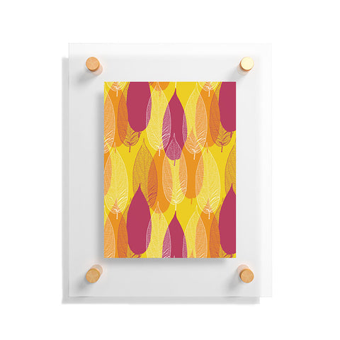 Aimee St Hill Big Leaves Yellow Floating Acrylic Print