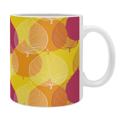 Aimee St Hill Big Leaves Yellow Coffee Mug