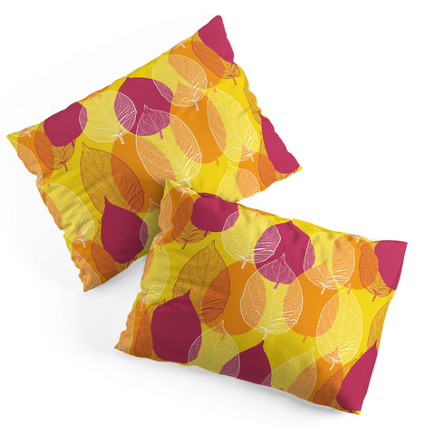 Aimee St Hill Big Leaves Yellow Pillow Shams