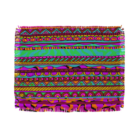 Aimee St Hill Bright Tribal Throw Blanket