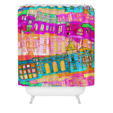 Aimee St Hill City Scape Shower Curtain