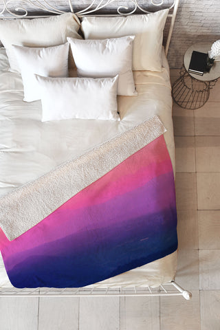 Aimee St Hill Como Sunset Fleece Throw Blanket