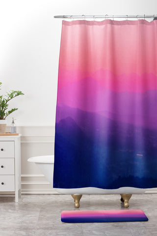 Aimee St Hill Como Sunset Shower Curtain And Mat