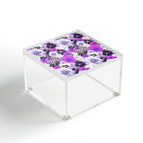 Aimee St Hill Croc And Flowers Blue Acrylic Box