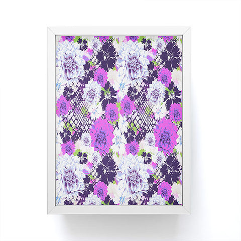 Aimee St Hill Croc And Flowers Blue Framed Mini Art Print