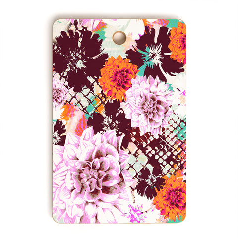 Aimee St Hill Croc And Flowers Orange Cutting Board Rectangle