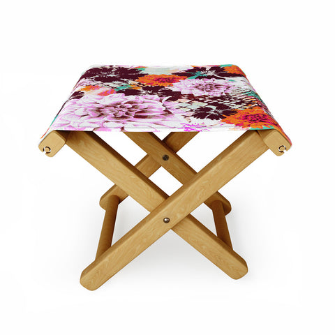 Aimee St Hill Croc And Flowers Orange Folding Stool