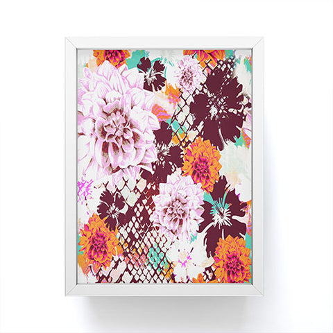 Aimee St Hill Croc And Flowers Orange Framed Mini Art Print