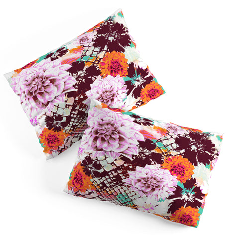 Aimee St Hill Croc And Flowers Orange Pillow Shams