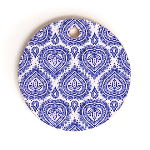 Aimee St Hill Decorative Blue Cutting Board Round