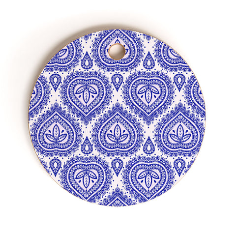 Aimee St Hill Decorative Blue Cutting Board Round