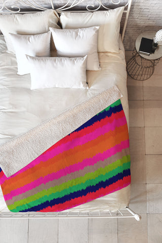 Aimee St Hill Eva Stripe Fleece Throw Blanket