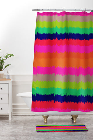 Aimee St Hill Eva Stripe Shower Curtain And Mat