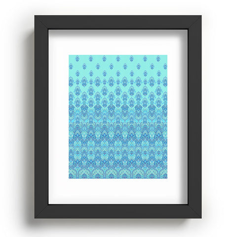 Aimee St Hill Farah Blooms Blue Recessed Framing Rectangle