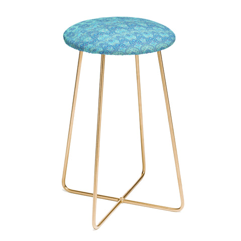 Aimee St Hill Farah Blooms Blue Counter Stool