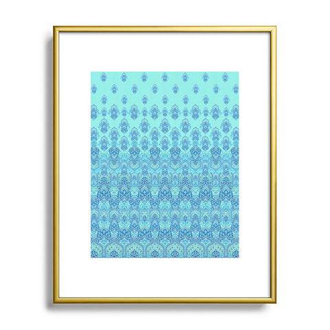 Aimee St Hill Farah Blooms Blue Metal Framed Art Print