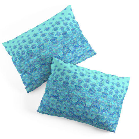 Aimee St Hill Farah Blooms Blue Pillow Shams