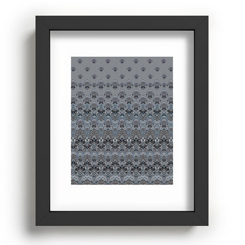 Aimee St Hill Farah Blooms Gray Recessed Framing Rectangle