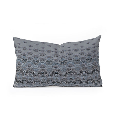 Aimee St Hill Farah Blooms Gray Oblong Throw Pillow