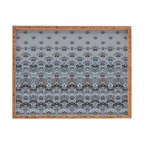 Aimee St Hill Farah Blooms Gray Rectangular Tray