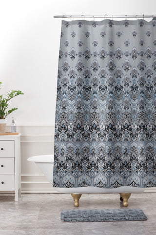 Aimee St Hill Farah Blooms Gray Shower Curtain And Mat