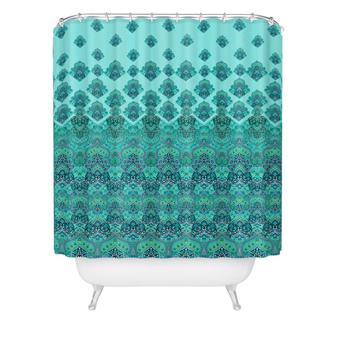 Aimee St Hill Farah Blooms Mint Shower Curtain