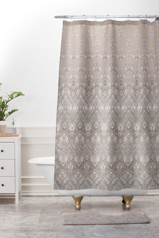 Aimee St Hill Farah Blooms Neutral Shower Curtain And Mat