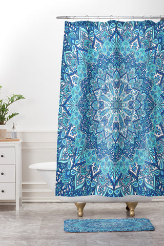 Aimee St Hill Farah Blue Shower Curtain And Mat