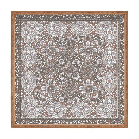 Aimee St Hill Farah Border Neutral Square Tray