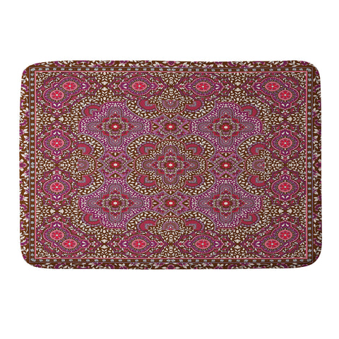 Aimee St Hill Farah Border Red Memory Foam Bath Mat