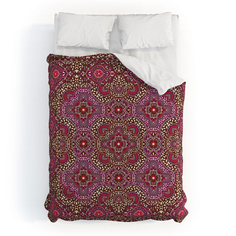 Aimee St Hill Farah Border Red Duvet Cover