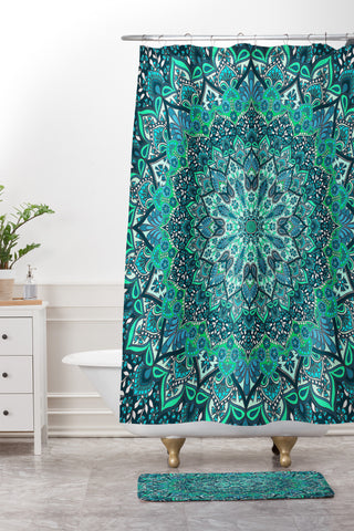 Aimee St Hill Farah Mint Shower Curtain And Mat