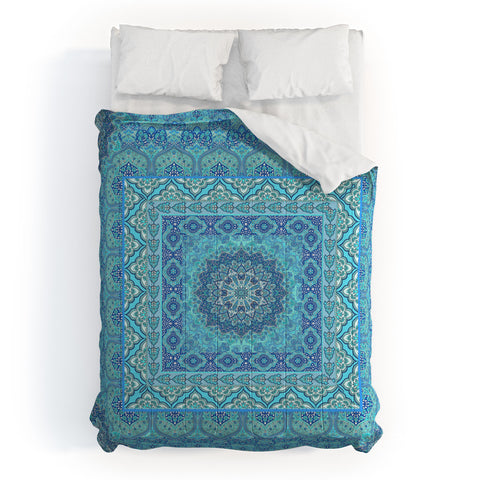 Aimee St Hill Farah Squared Blue Comforter