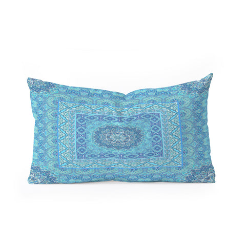Aimee St Hill Farah Squared Blue Oblong Throw Pillow