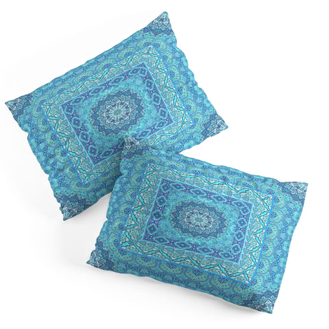 Aimee St Hill Farah Squared Blue Pillow Shams