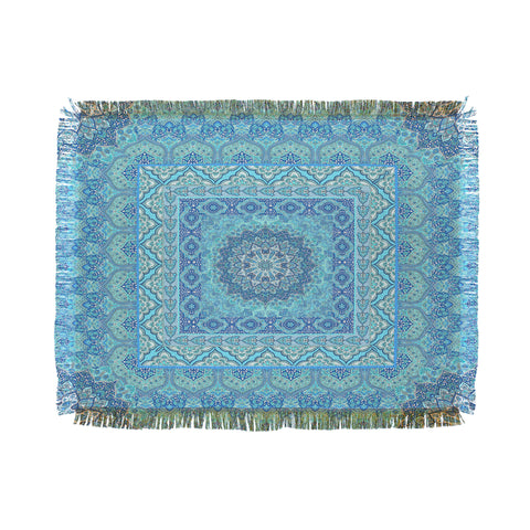 Aimee St Hill Farah Squared Blue Throw Blanket