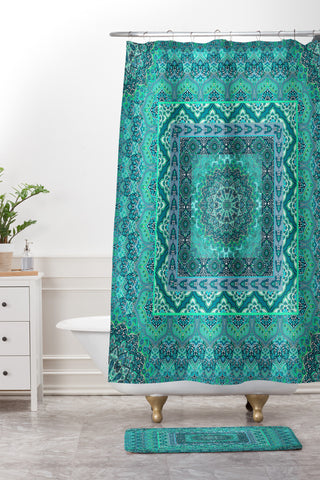 Aimee St Hill Farah Squared Mint Shower Curtain And Mat