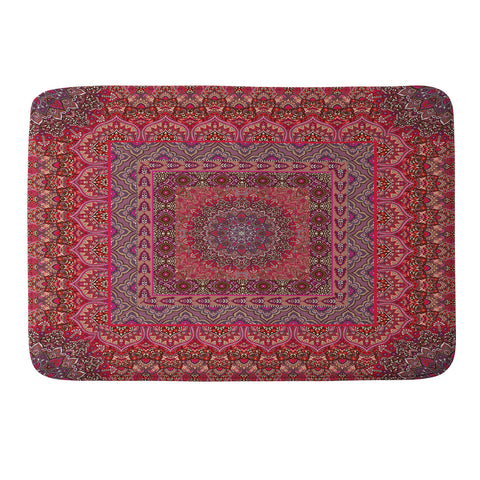 Aimee St Hill Farah Squared Red Memory Foam Bath Mat